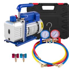 Refrigerant Vacuum Pump Kits Manifold Gauge for Household Air Conditioning(3CFM 1-4 HP)