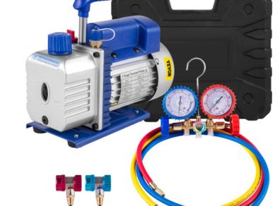 Refrigerant Vacuum Pump Kits Manifold Gauge for Household Air Conditioning(3CFM 1-4 HP)