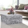 Monobloc Coffee Table  High Gloss MDF  Varnished Design Living Room Table Cube Square Lounge Side Table Cube Shape Image 2