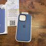 Original Apple iPhone 15 Pro Silicone Case Winter Blue Image 4