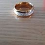 Tungsten carbride ring 14k gold plated size 10.5 Image 3