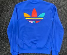 Adidas Zip Up Pharrell Williams Rainbow Collection ROYAL BLUE X-SMALL
