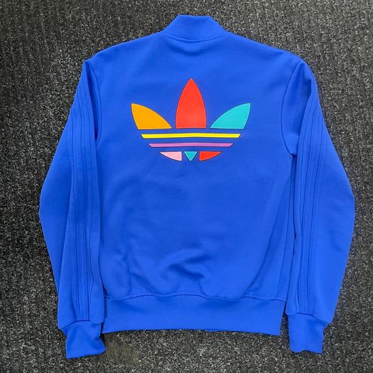 Adidas Zip Up Pharrell Williams Rainbow Collection ROYAL BLUE X-SMALL
