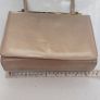 VINTAGE Stuart Weitzman beige leather with gold bar crossbody flap bag Image 10