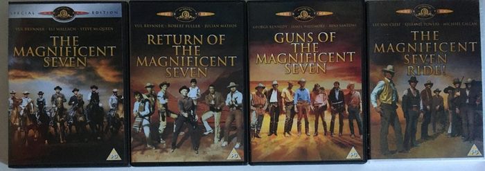 The Magnificent Seven Quadrilogy 1960-1972 (Yul Brynner, Eli Wallach, Steve McQueen, Charles Bronson, Robert Vaughan, George Kennedy & Lee Van Cleef) [4xMovie DVD]