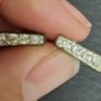 Vintage Silver earrings rectangular with crystals Image 4