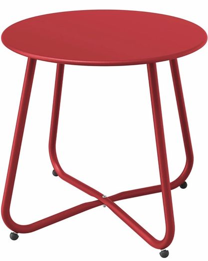 Side Table, Coffee Table, Lightweight, Weather Resistant, Beside Table for Living Room, Hallway, Bedroom, Garden, Terrace, Balcony (MULTIPLE COLOURS)