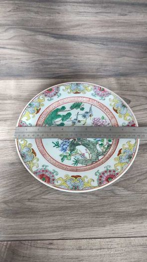 Qianlong Chinese Antique Plate 10 Inch 26cm Paradise Birds Flowers