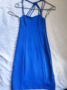 H&M blue mini dress size 8UK