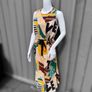 New Primark Vintage Style Nautical Chain Print Midi Dress Image 5