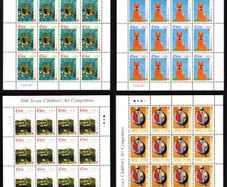 2004 Ireland Celebrating 50 Years of Children's Art (1955-2004) Commemorative Stamps Sheetlet Plate 1A1A1A1A Mint Never Hinged (MNH)