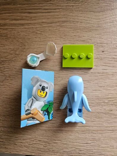lego dolphin costume fan, collectible series 28
