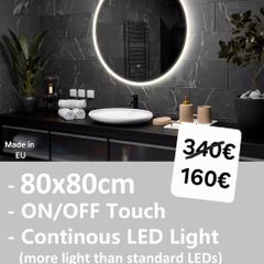 LED Bathroom Mirror 80x80cm
