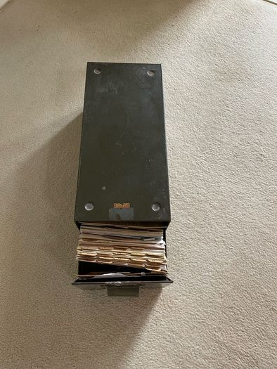 vintage filing box draw