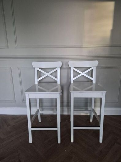 IKEA INGOLF Bar Stool with backrest x 2