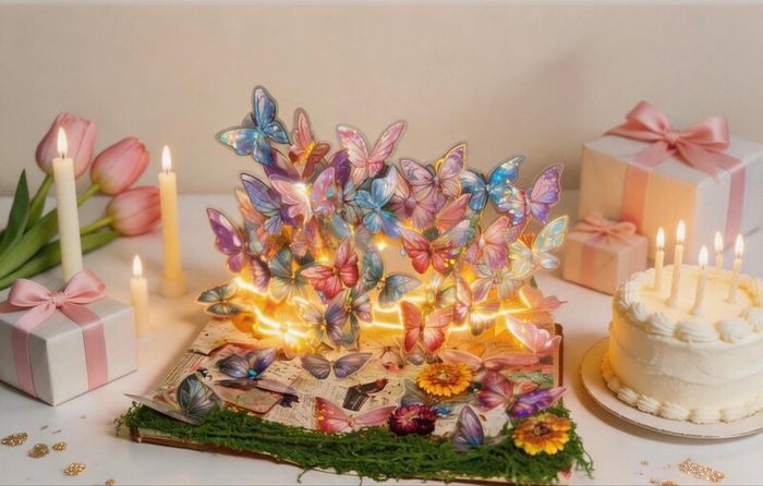 Handmade 3D Butterfly PopUp Book