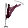 Cantilever Umbrella with Aluminium Pole Red 300 cm Image 3
