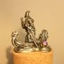 Metal Figure With Crystal - The Wizard Of The Lake Image 8