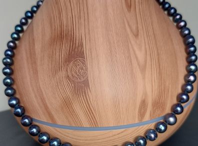 Cultured Tahitian Black Pearl Necklace & earrings