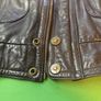 Vintage Trapper Black Leather Biker Vest Image 3