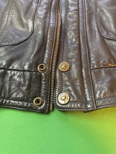 Vintage Trapper Black Leather Biker Vest