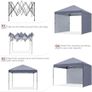 3x3M Pop up Gazebo With Two Side Panels Upgraded Roller Bag, 4 Weight Bags, Stakes and Ropes (Grey) Image 4