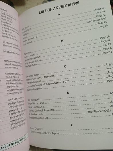 Ferns Youth Service Year Book 2002