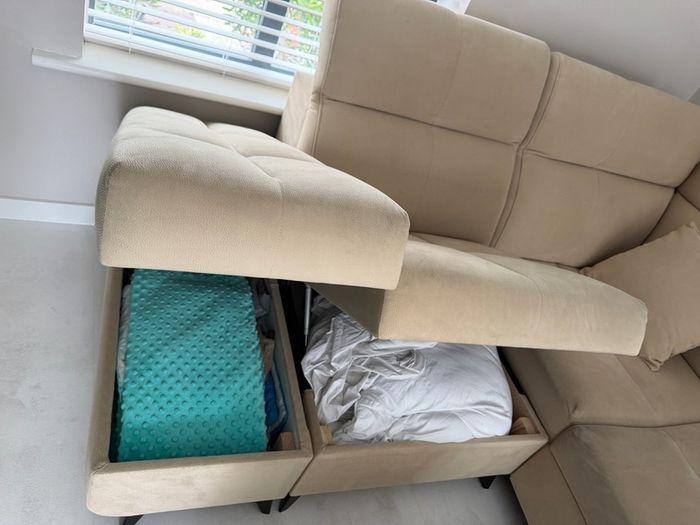 Sofabed and pouffe 266cm x 212cm