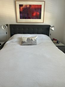 Ikea grey king size bed head only - excellent condition