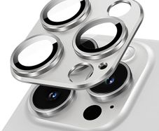 Camera Lens Protector for iPhone 15 Pro 6.1-Inch and iPhone 15 Pro Max 6.7-Inch, Full Coverage 9H Clear Tempered Glass.