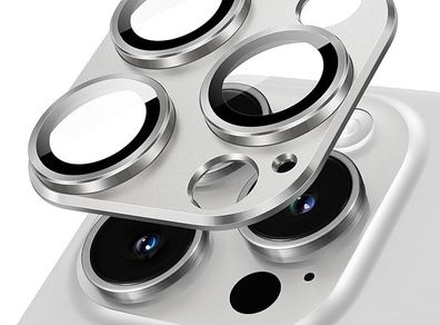 Camera Lens Protector for iPhone 15 Pro 6.1-Inch and iPhone 15 Pro Max 6.7-Inch, Full Coverage 9H Clear Tempered Glass.