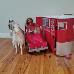Toys - Our Generation Jeep & Horse Box with Doll & Horses