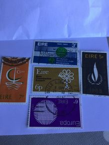 5 Irish  stamps