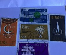 5 Irish  stamps