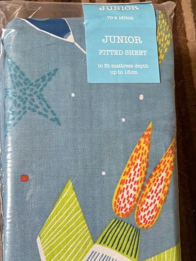 Junior Kids Reversible Glow in the Dark Duvet Cover Set with Fitted Sheet