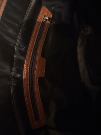 brown leather bag