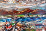 Sleeping fishing boats alias Vessels at Murrisk, Ireland, Co Mayo