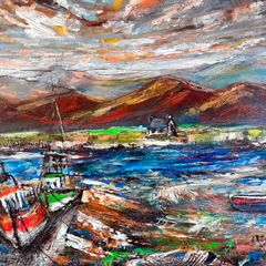 Sleeping fishing boats alias Vessels at Murrisk, Ireland, Co Mayo