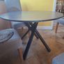 Black marble effect round table Image 2