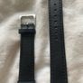 black genuine leather watch strap Image 2