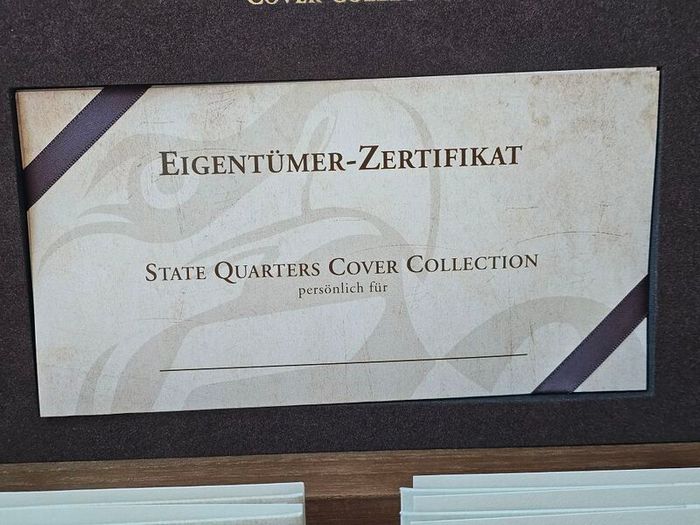 USA United States 50 States Quarters Cover Collection in Original Holder with COA