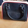 ladies black and cream handbag Image 6