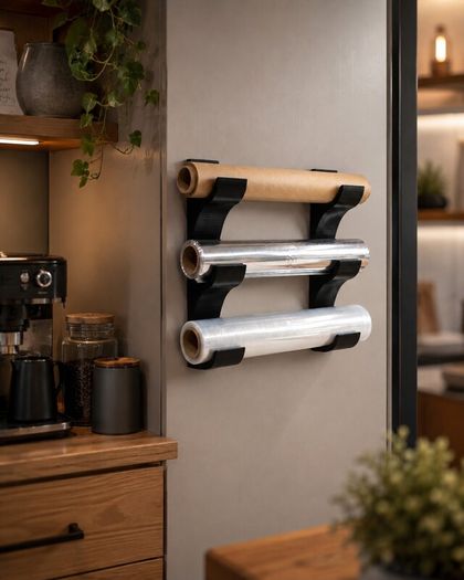 Wall-Mounted Kitchen Roll Organiser 3 Roll Holder