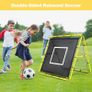 Double Sided Rebounder Net, Football Nets, Reforced Painted Poles, Adjustable Angles, Rebound Net with Target for Skills Training, Portable Football Goals for Garden, 120x120cm Image 5