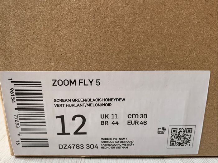 Nike Zoom Fly 5 Scream Green UK 11/US 12 Deadstock