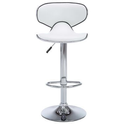NEW SALE | Bar Stools 2 pcs White Faux Leather