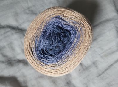 Hobbii Cotton Cake Yarn, gradient 200g NEW Blue cream