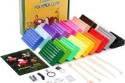 18 color Polymer Clay Set with Modelling Clay Tools | Air Dry and Oven Bake Clay for Kids and Adults | Colored Clay Kit or Sculpting Clay Tools set, a best Christmas or Birthday gift for Kids (FREE POSTAGE)