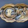 Japanese Satsuma Porcelain Unusual Cup Holder Dish Image 3