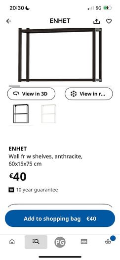 Console table or just shelf - Ikea ENHET black
